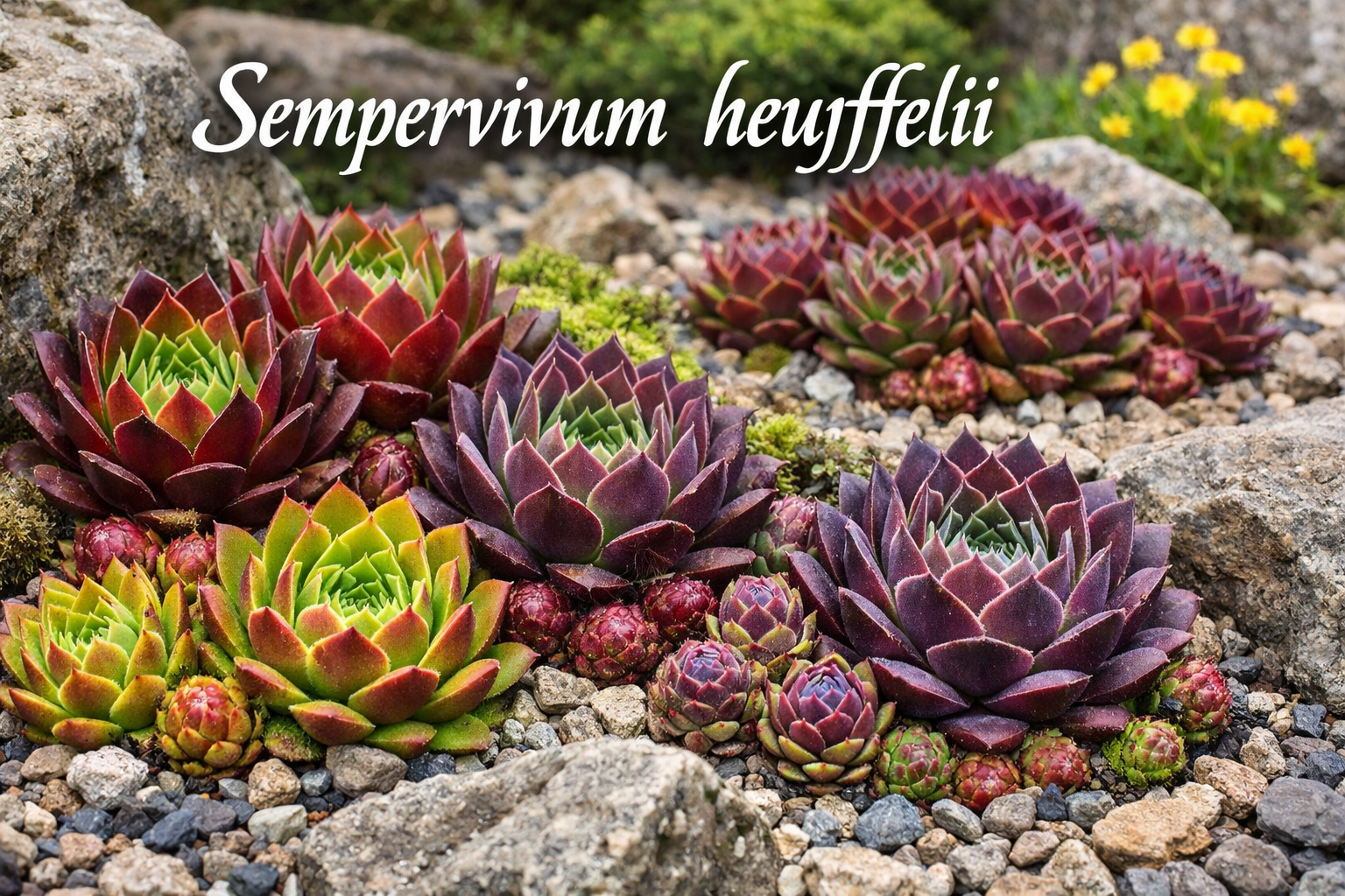 🌵 Sempervivum heuffelii – Der aristokratische Hauswurz der Sammler